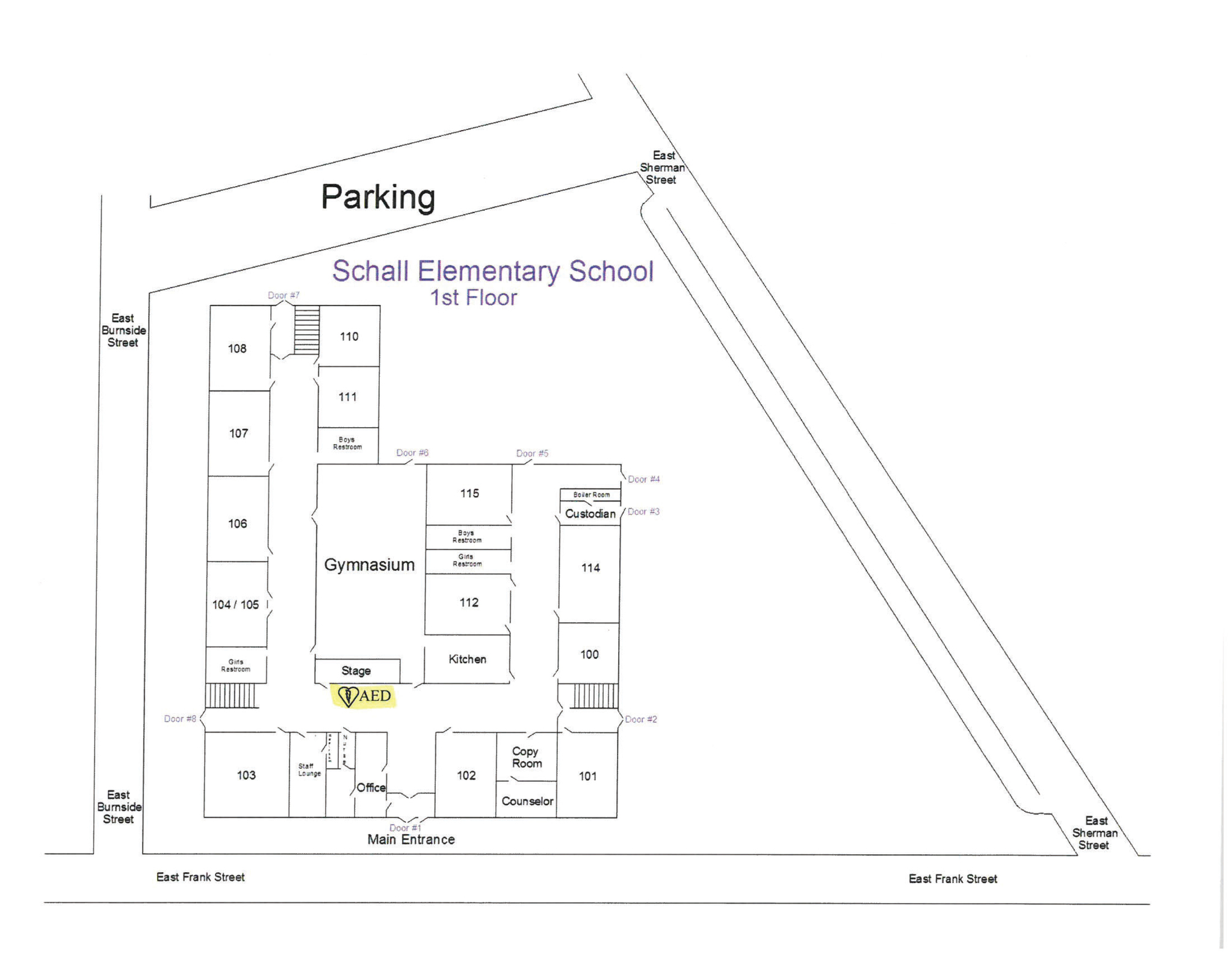 Schall floor 1 locator map