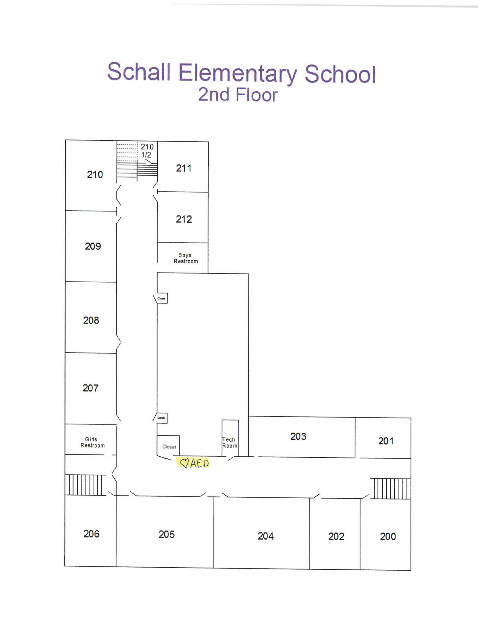 Schall floor 2 locator map