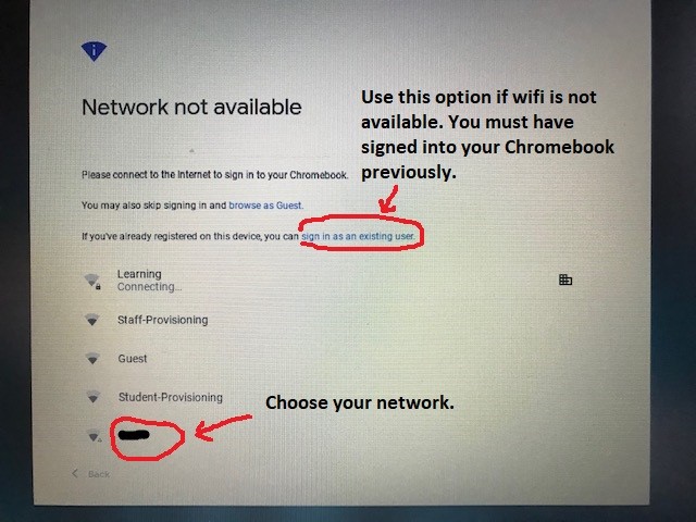 Chose your network