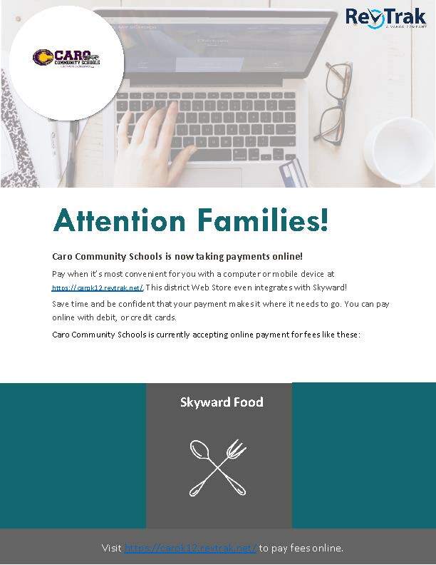Caro Schools is now taking payments online!